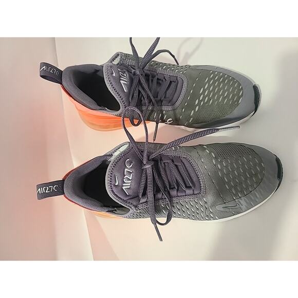 Nike Air Max 270 Women's Shoes Size 6Y Gray/Orange/White - Picture 5 of 12